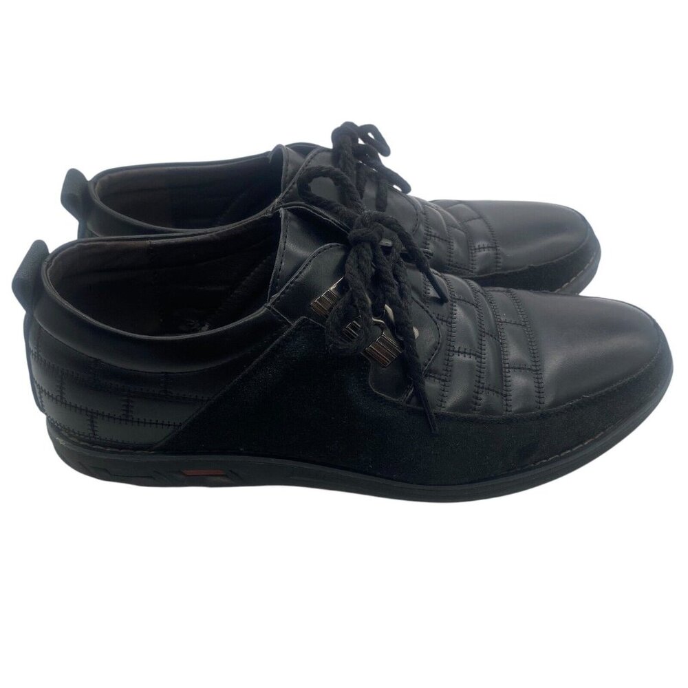 Gatsby Oxford Derby Leather Black Shoes Men’s‎ Size 10 Orthopedic
